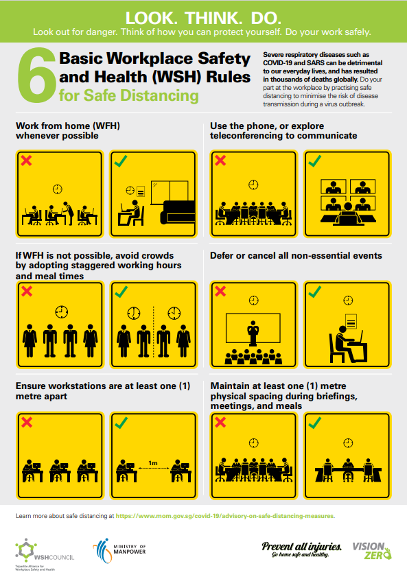 6 Basic Workplace Safety And Health (WSH) Rules For Safe Distancing