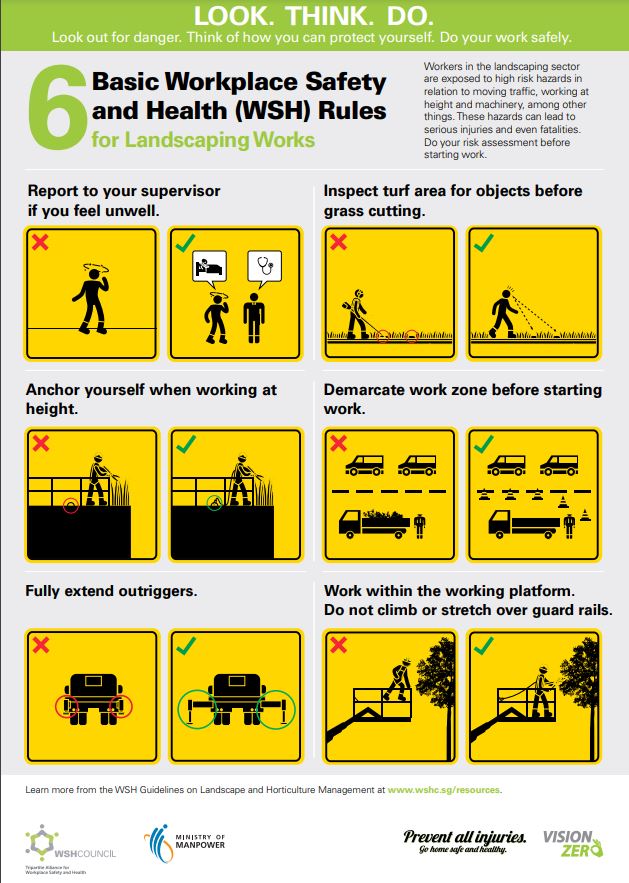 6 Basic WSH Rules for Landscaping Works