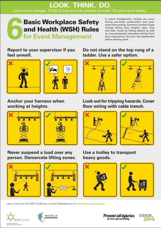 Basic Workplace Safety and Health WSH Rules for Event Management